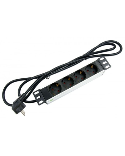 Блок евророзеток для 10 шкафов, горизонтальный, 4 розетки, 16 A Cabeus PDU-4P-2EU в Красногорске Блоки розеток Pintop.ru