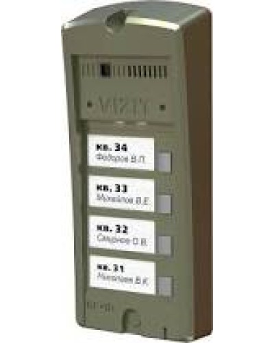 Панель вызова Vizit БВД-306-4 в Красногорске Многоабонентные устройства Pintop.ru
