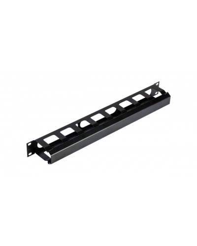 NIKOMAX (NMC-OK580C-1U-BK) - Кабельный органайзер NIKOMAX 19, 1U, глубина колец 58мм, металлический, скрышкой в Красногорске Кабельные органайзеры Pintop.ru