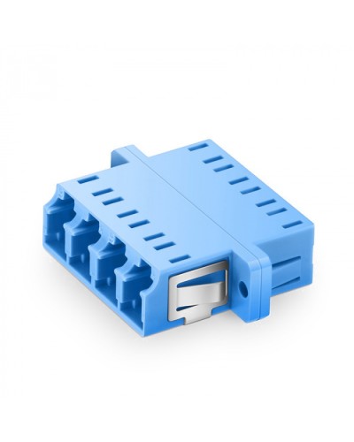 Оптический адаптер OS2, квадро LC, с фланцами, синий Eurolan (36A-S2-4L-02BU) в Красногорске Проходные адаптеры и розетки оптические Pintop.ru
