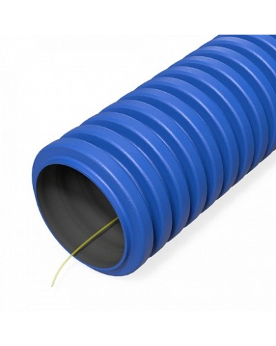 Труба гофрированная двустенная ПНД гибкая тип 450 (SN34) с/з синяя d32 мм (100м/уп) Промрукав (PR15.0254) в Красногорске Труба гофрированная Pintop.ru