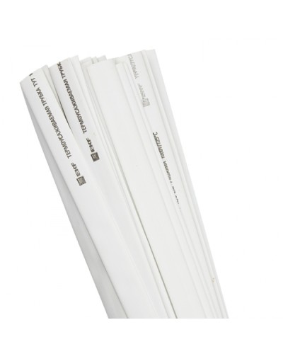 Термоусаживаемая трубка ТУТ нг 12/6 белая в отрезках по 1м EKF PROxima (tut-12-w-1m) в Красногорске Аксессуары для кабель-канала Pintop.ru