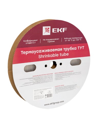 Термоусаживаемая трубка ТУТ 4/2 прозрачная рулон EKF PROxima (tut-4-tr) в Красногорске Аксессуары для кабель-канала Pintop.ru
