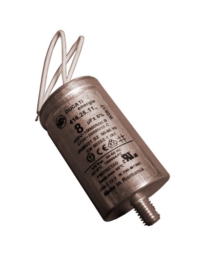 Конденсатор 8 мкФ с гибкими выводами и болтом Came 119RIR339 в Красногорске Запчасти для шлагбаумов и автоматики Pintop.ru