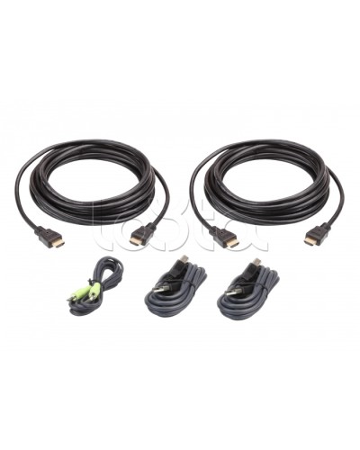 Комплект кабелей USB, HDMI, Dual Display для защищенного KVM-переключателя (3м) ATEN 2L-7D03UHX5 в Красногорске Видеоусилители, Модуляторы, Делители Pintop.ru