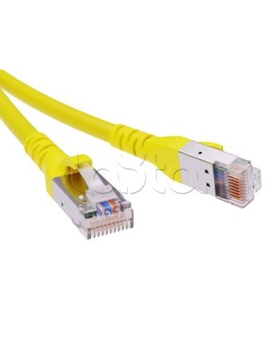 Патч-корд экранированный CAT6A SF/UTP 4х2, LSZH, желтый, 0.5м DKC RN6ASF4505YL в Красногорске Патчкорды (медные) Pintop.ru