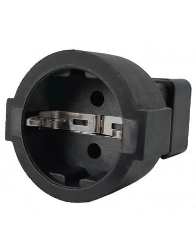 Адаптер переходной, розетка Schuko - вилка C20, 220В, 16А, черный LANMASTER (LAN-PPS/20-BK) в Красногорске Проходные адаптеры и розетки оптические Pintop.ru