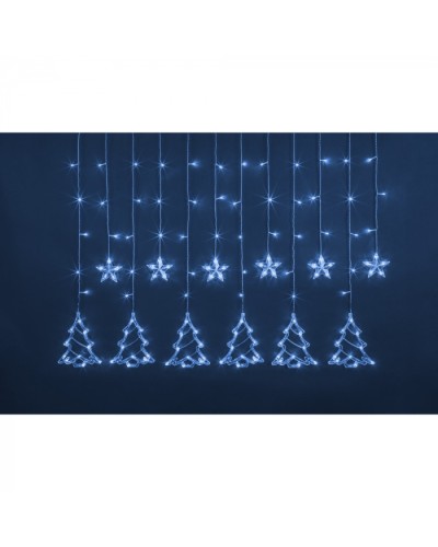 Гирлянда Navigator 95 125 NGF-D033-03 (бахрома звезды и елочки Blue 2.5*1м IP20) в Красногорске Источники света(Лампы) Pintop.ru