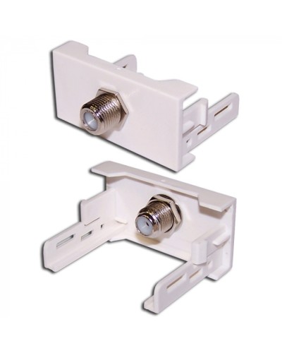 Вставка Mosaic 22.5x45 с RF-адаптером F-81, белая LANMASTER (LAN-WA-LP-RF-WH) в Красногорске Коннекторы и разъемы Pintop.ru