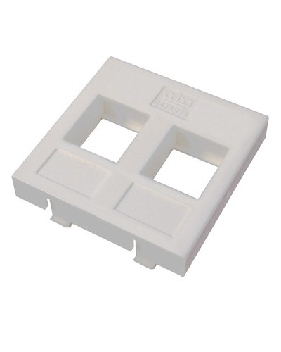 Адаптер Mosaic 45 х 45 мм для модуля Keystone, 2 порта, белый Datarex DR-5303 в Красногорске Коммутационные изделия Pintop.ru
