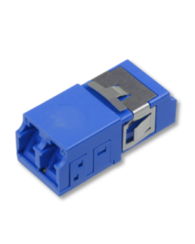 Оптический адаптер OS2, дуплекс LC, без фланцев, со шторками, синий Eurolan (36A-S2-2L-11BU) в Красногорске Проходные адаптеры и розетки оптические Pintop.ru