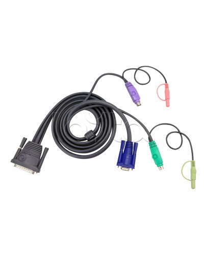 КВМ-кабель с интерфейсами передачи звука, PS/2, VGA (5м) ATEN 2L-1705P в Красногорске Видеоусилители, Модуляторы, Делители Pintop.ru