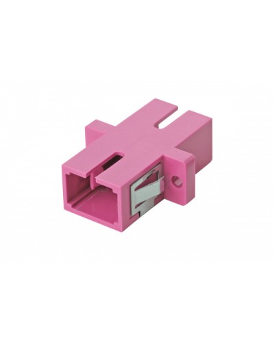 Оптический адаптер OM4, симплекс SC, с фланцами, пурпурный Eurolan (36A-40-SC-02MG) в Красногорске Проходные адаптеры и розетки оптические Pintop.ru