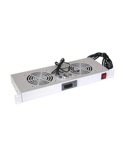 Модуль вентиляторный с термостатом 19 1U с 2-мя вентиляторами REXANT 04-2604 в Красногорске Вентиляторные модули Pintop.ru