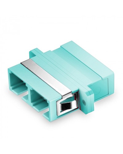 Оптический адаптер, OM3, дуплекс SC, с фланцами, бирюзовый Eurolan (36A-30-2S-02AQ) в Красногорске Проходные адаптеры и розетки оптические Pintop.ru