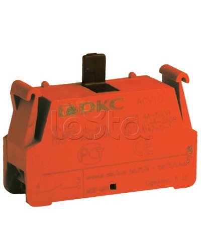 Блок контактный с клеммным безвинтовым зажимом, нормально-открытый DKC ACV10 в Красногорске Клеммные колодки Pintop.ru