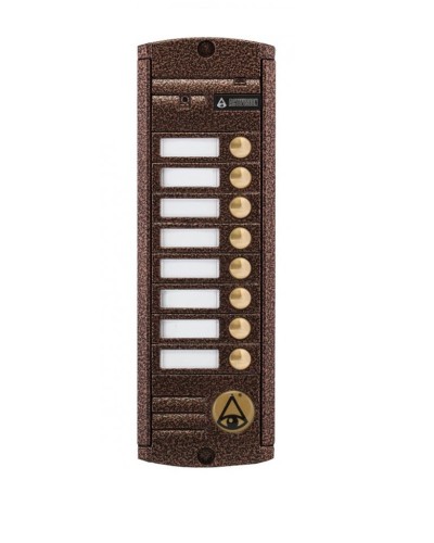 Видеопанель вызывная накладная цветная на 8 абонентов Activision AVP-458 (PAL, медь) в Красногорске Вызывные видеопанели малоабонентные Pintop.ru