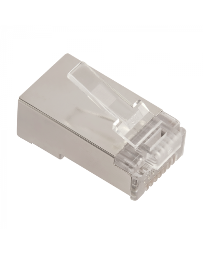 LANMASTER (LAN-EZ45-8P8C/S5E-100) - Коннектор RJ45 тип EZ, 8P8C, STP, Cat.5e, универсальный, покрытие 50 микрон,100 шт. в Красногорске Коннекторы Pintop.ru