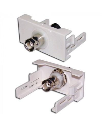 Вставка Mosaic 22.5x45 с BNC-адаптером BC-009, белая LANMASTER (LAN-WA-LP-BNC-WH) в Красногорске Коннекторы и разъемы Pintop.ru