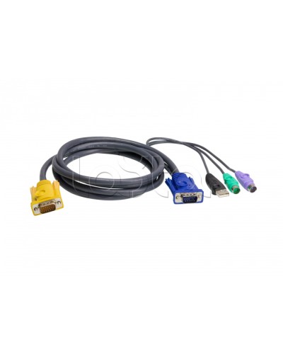 КВМ-кабель с интерфейсами PS/2, USB, VGA (1.2м) ATEN 2L-5301UP в Красногорске Видеоусилители, Модуляторы, Делители Pintop.ru