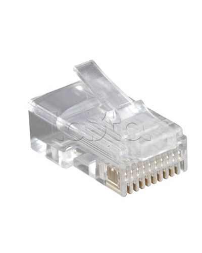 Разъем RJ-50(10P10C), универсальный (для одножильного и многожильного кабеля), для круглого кабеля, напыление 6µ/ 6 микродюймов (10шт) Hyperline PLUG-10P10C-U-06 в Красногорске Коннекторы и разъемы Pintop.ru