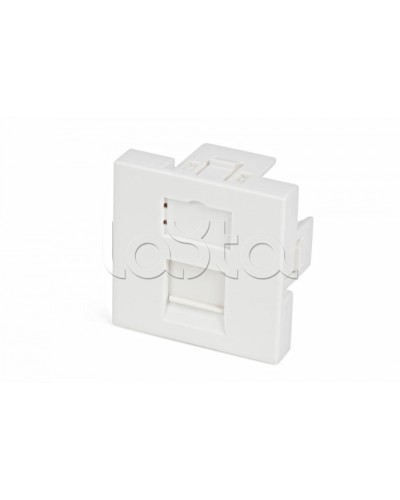 Вставка 45x45 (аналог Mosaic) для 1 модуля формата Keystone Jack, со шторкой Hyperline SIP2-1K-M45-45 в Красногорске Модули Keystone Pintop.ru