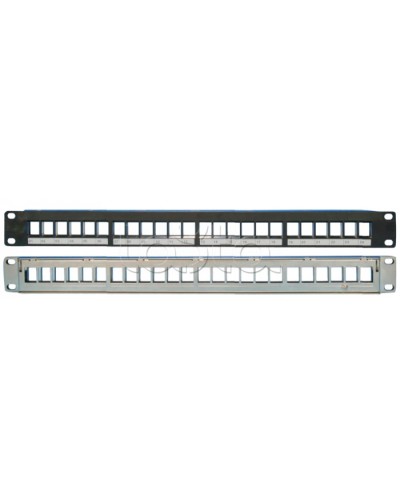 Наборная коммутационная панель 19”, 1U, 24 порта UTP/FTP Eurolan (27F-00-24BL) в Красногорске Коннекторы Pintop.ru