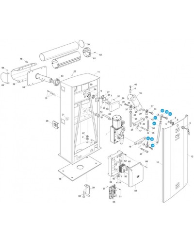 Вал деблокиратора Came 119RIG051 в Красногорске Запчасти для шлагбаумов и автоматики Pintop.ru