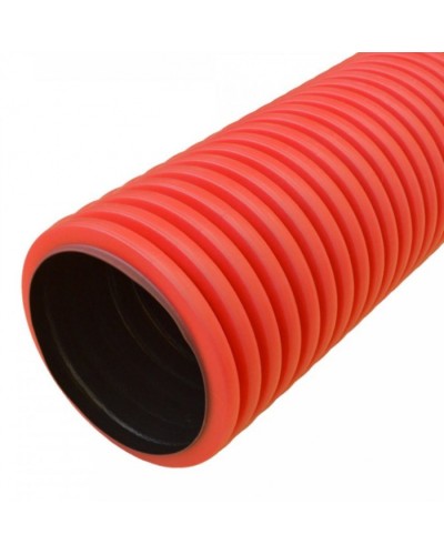 Труба гофрированная двустенная ПНД жесткая тип 750 (SN8) красная д200 5,7м (11,4м/уп) Промрукав (PR15.0245) в Красногорске Труба гофрированная Pintop.ru