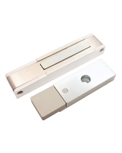 Электромагнитный замок с датчиком состояния двери ALeko ALM-150P (24В белый) в Красногорске Электромагнитные замки Pintop.ru