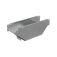 Т-ответвитель переходник 100х150-300 мм верт. c разворотом трассы на 90 гр. "ПЛЮС" (нижняя часть больше исходной) INOX304 КМ-Профиль (TDPVplus90-100-150-300 INOX304)