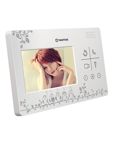 Монитор цветного видеодомофона с кнопочным управлением Tantos LILU LE Совы в Красногорске Вызывные видеопанели малоабонентные Pintop.ru
