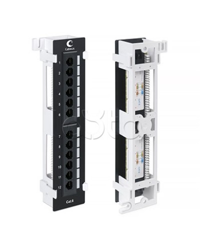 Патч-панель настенная, 12 портов RJ-45 Cabeus (PL-12-CAT.6-WL-DUAL IDC) в Красногорске Патч панель Pintop.ru