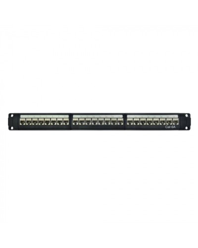 Патч-панель модульная 19, 1U, CAT6A, 24 порта RJ45, экранированная DKC RN6APPF24 в Красногорске Патч панель Pintop.ru