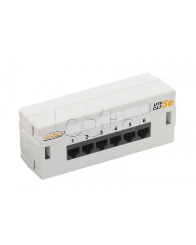 Патч-панель 19, 6xRJ45NIKOMAX (NMC-WP06UD2-GY) в Красногорске Патч панель Pintop.ru