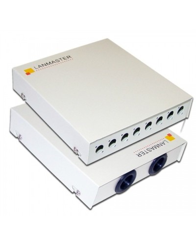 Кросс оптический настенный, металлический, на 8 FC адаптеров LANMASTER LAN-FOBM-WM-8FC в Красногорске Кросс оптический Pintop.ru