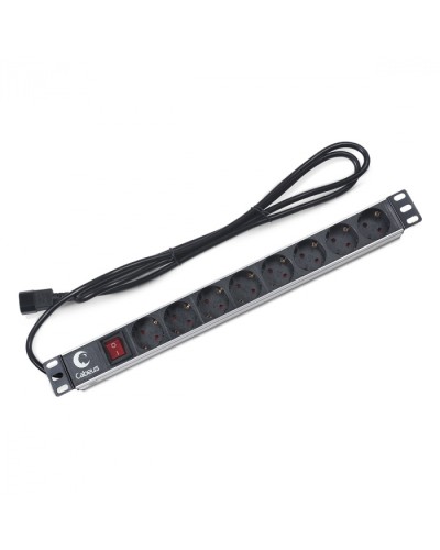 Блок на 8 розеток IEC 320 горизонтальный для 19 шкафов Cabeus (PDU-8P-2IEC) в Красногорске Блоки розеток Pintop.ru