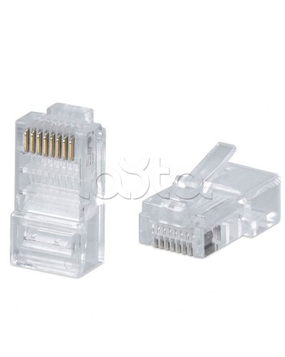Коннектор RJ-45 под витую пару, категория 5e, универсальный (для одножильного и многожильного кабеля) Cabeus 8P8C в Красногорске Коннекторы и разъемы Pintop.ru