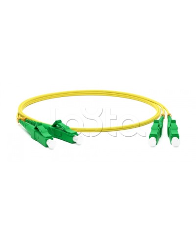 Патч-корд волоконно-оптический одномодовый SM 9/125 (OS2), LC/APC-LC/APC, duplex, LSZH, 1 м Hyperline FC-D2-9-LC/AR-LC/AR-H-1M-LSZH-YL в Красногорске Патч-корды оптические Pintop.ru