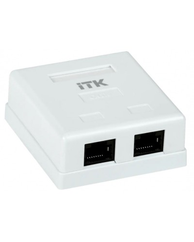 ITK Настенная информационная розетка RJ-45, кат.6, 2-порта (CS2-1C6U-22) в Красногорске Коннекторы Pintop.ru