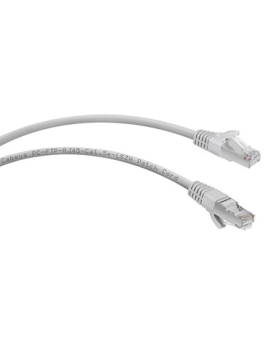 Патч-корд FTP, категория 5e, 0.5 м, LSZH, экранированный, серый Cabeus PC-FTP-RJ45-Cat.5e-0.5m-LSZH в Красногорске Патчкорды (медные) Pintop.ru