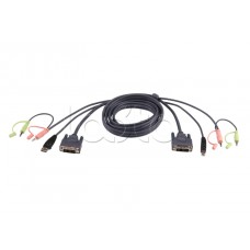КВМ-кабель с интерфейсами USB, DVI-D Single Link (3м) ATEN 2L-7D03U