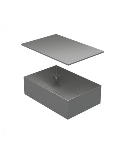 BOX/6-8 Металлическая коробка с крышкой для заливки в пол 249,6х167,6х75мм Экопласт (70161) в Красногорске Распределительные коробки Pintop.ru