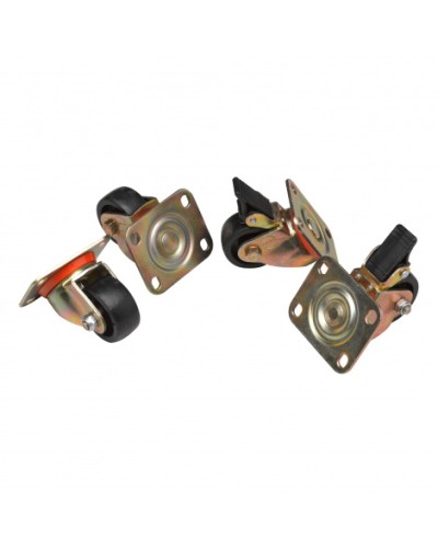 Комплект роликов, 2 шт с тормозом, 2 обычных, нагрузка 150 кг на ролик Datarex DR-460000 в Красногорске Ролики для шкафов и стоек Pintop.ru