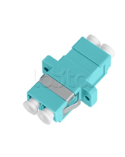 Адаптер NIKOMAX волоконно-оптический, соединительный, многомодовый, стандарта OM3, LC/UPC-LC/UPC, двойной, пластиковый, без шторки, с фланцами, аква, уп-ка 2шт. NIKOMAX (NMF-OA2M3-FN-LCU-LCU-AQ-2) в Красногорске Проходные адаптеры и розетки оптические Pint