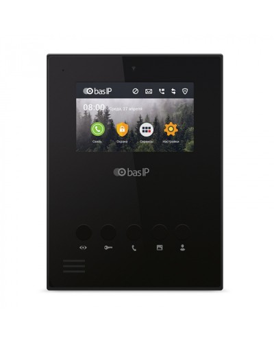 Видеодомофон BAS-IP AU-04LA BLACK в Красногорске Абонентские видеоустройства Pintop.ru