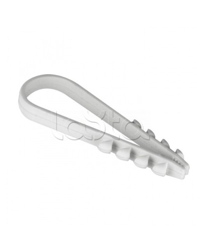 Дюбель-хомут для круглого кабеля (19-25мм) белый (100шт.) EKF PROxima (plc-ncc-19x25w) в Красногорске Крепеж: Дюбели, шурупы, саморезы Pintop.ru