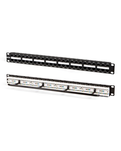Патч-панель высокой плотности 19, 1U, 48 портов RJ-45, категория 5e Hyperline PPHD-19-48-8P8C-C5e-110D в Красногорске Патч панель Pintop.ru