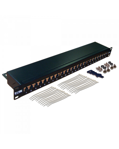 Патч-панель 24 порта, STP, кат.6, 1U TWT (TWT-PP24STP/6) в Красногорске Патч панель Pintop.ru