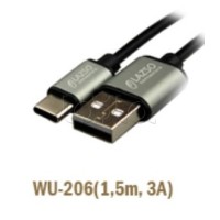 Кабель для передачи данных и зарядки LazsoWU-206(1,5m, 3А)
